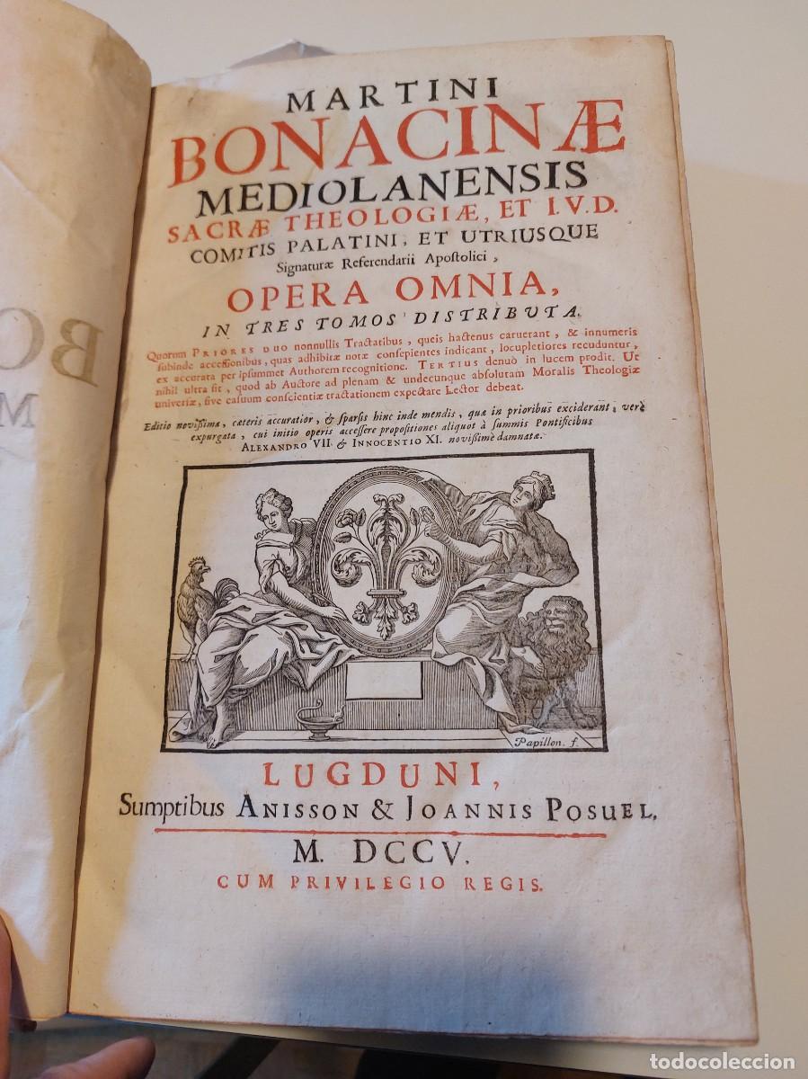 Libros antiguos: Martini BONACINAE opera Omnia piel 1705