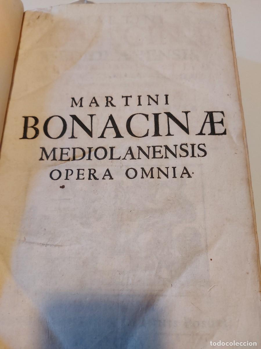 Libros antiguos: Martini BONACINAE opera Omnia piel 1705 - Foto 2