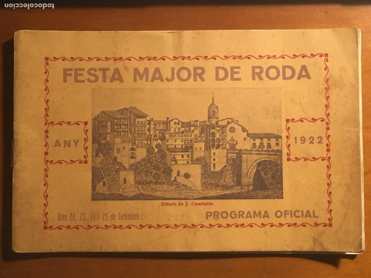 Libros antiguos: festa major de roda de ter 1922 libro folleto original antiguo muy buen estado