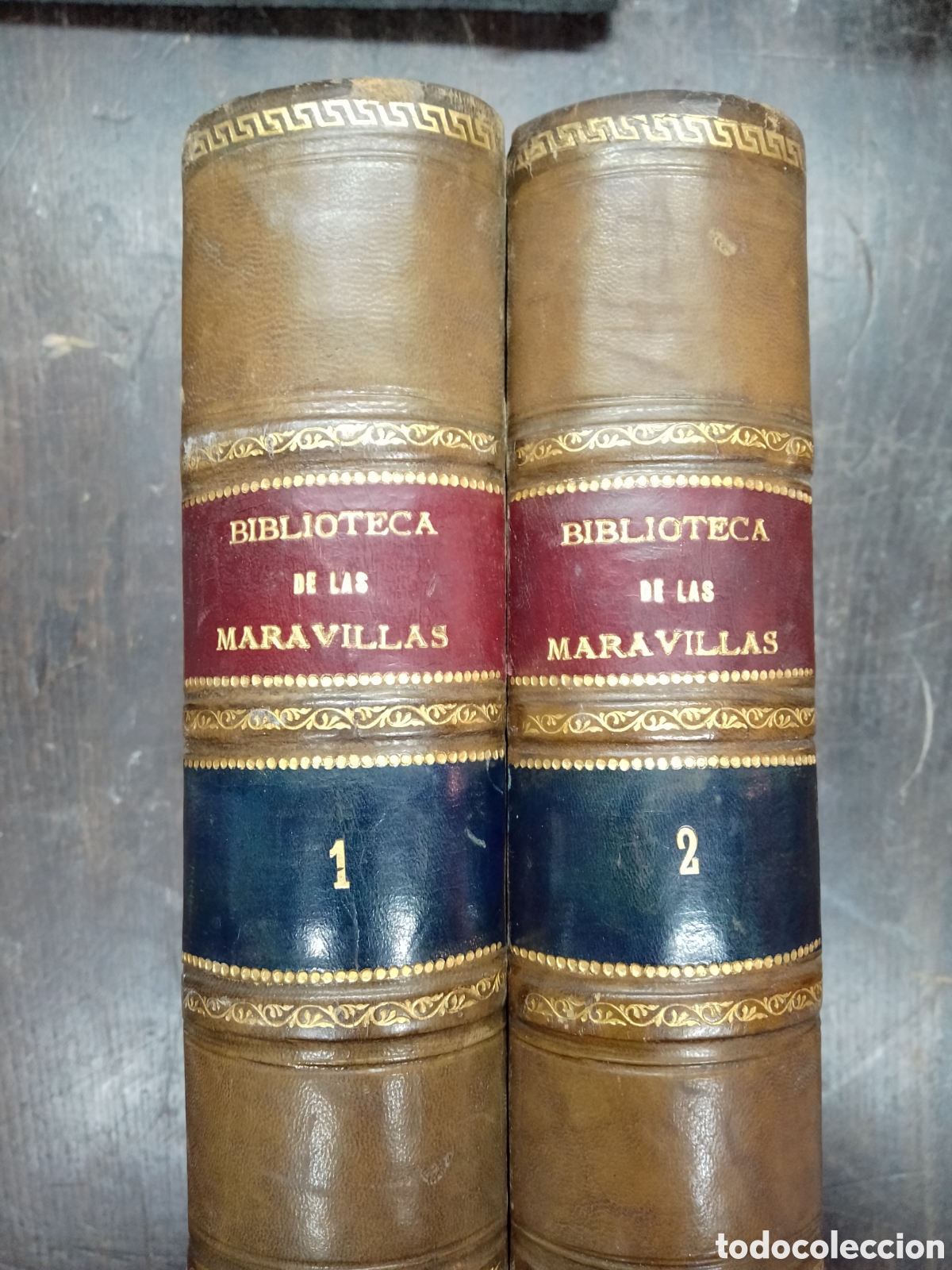 Libros antiguos: Lote 2 Libros Antiguos &rdquo;Biblioteca de las Maravillas&rdquo; (c. 1880) - Fotograf&iacute;a, Tel&eacute;fono y Fon&oacute;grafo