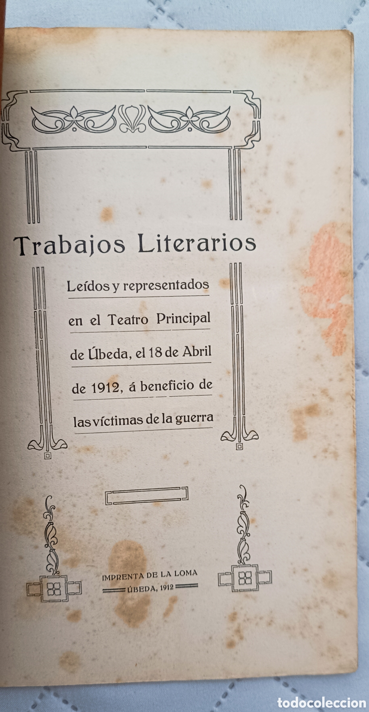 Libros antiguos: Libro trabajos literarios &Uacute;beda 1912. - Foto 3