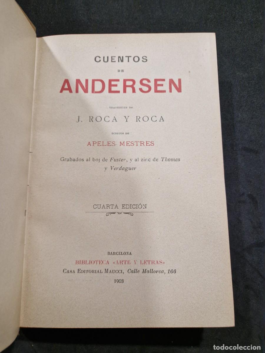 Libros antiguos: Cuentos de Andersen. Apeles mestres. - Foto 4