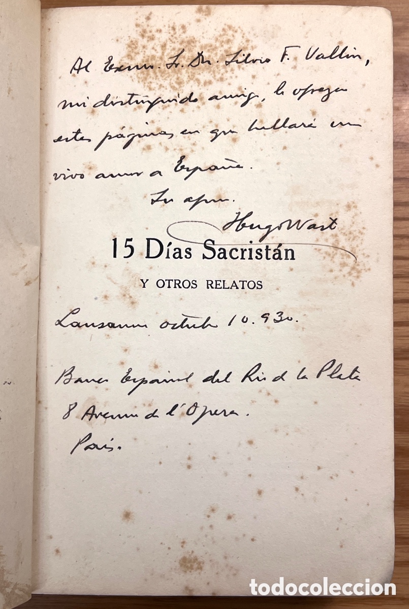 Libros antiguos: 1&ordf; Ed. DEDICATORIA AUT&Oacute;GRAFA al Marqu&eacute;s de Pravia - Foto 2
