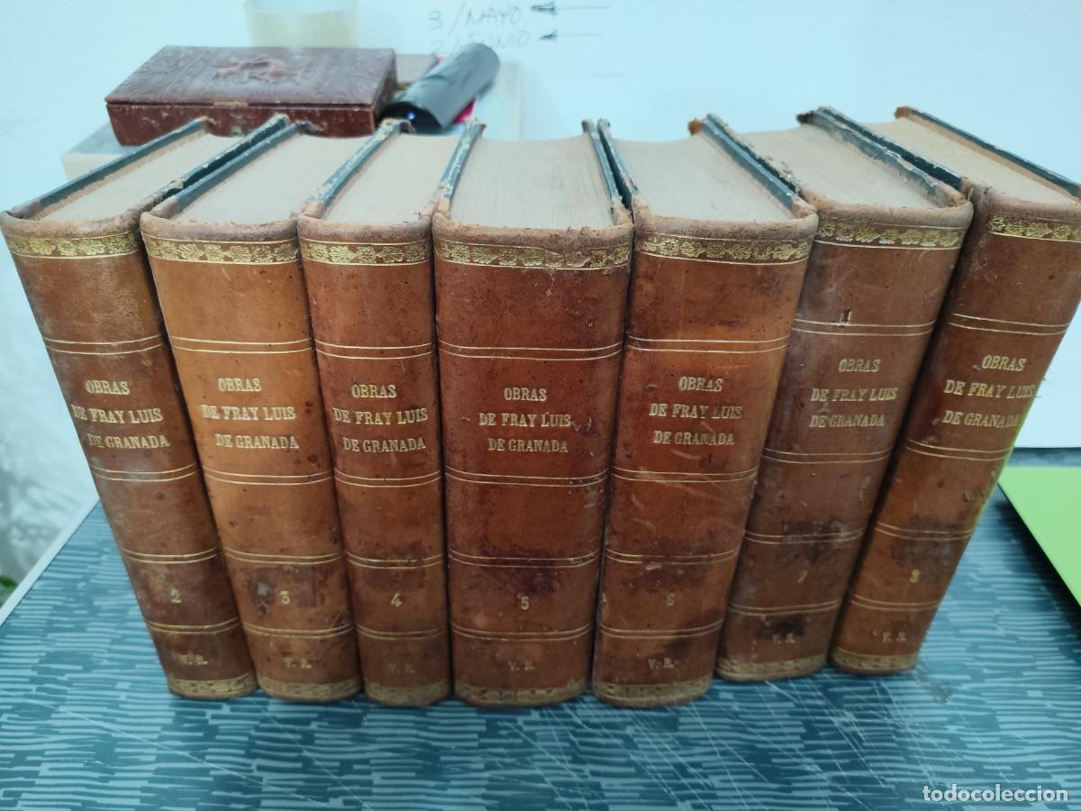Libros antiguos: OBRAS DEL VENERABLE PM MAESTRO FR.LUIS DE GRANADA DE LA ORDEN DE SANTO DOMINGO,7 T,DEL 2-8,LEER.