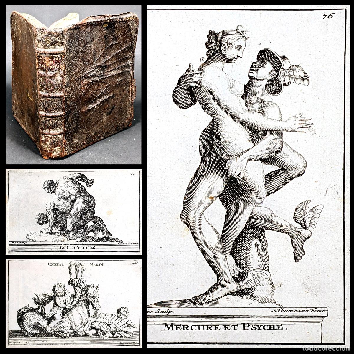 Old books: A&ntilde;o 1723 El Palacio de Versalles Obras de Arte Estatuas Fuentes Jardines Esculturas Termas Grabados