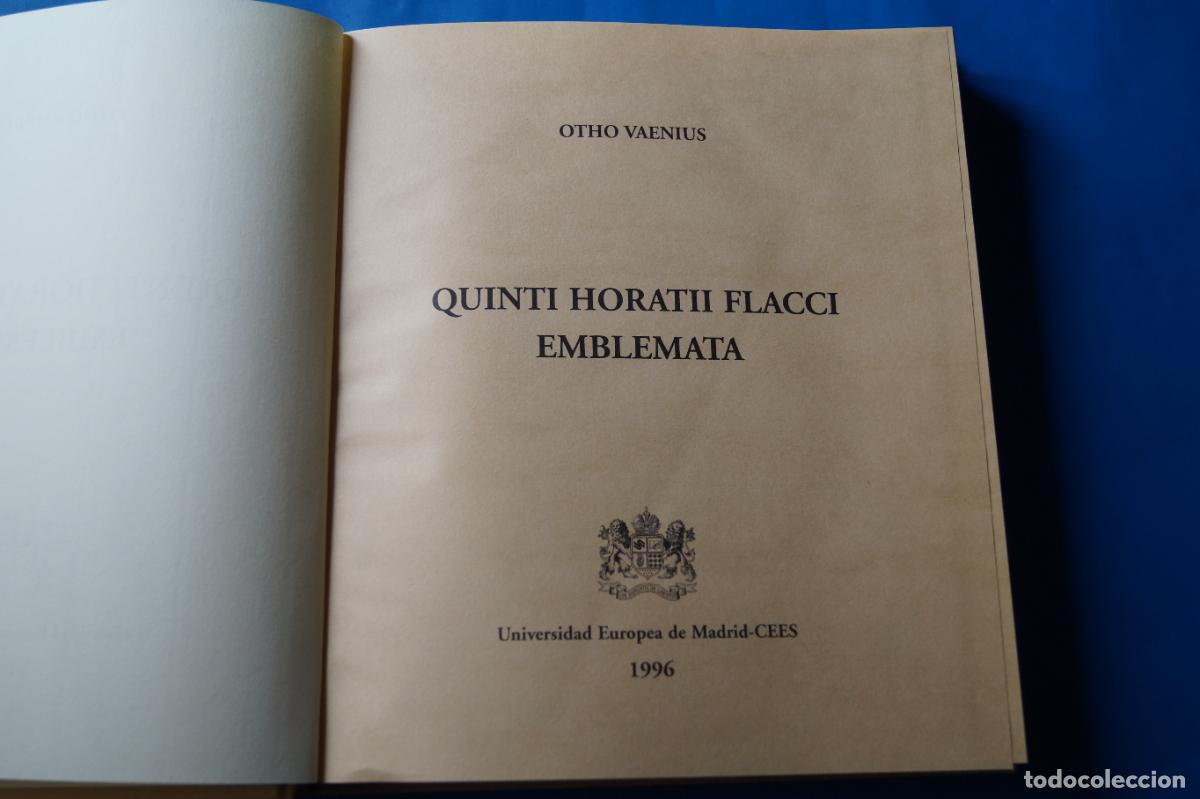 Libros antiguos: QUINTI HORATII FLACCI EMBLEMATA. OTHO VAENIUS. ES UN FACSIMIL DE UN LIBRO DE 1612