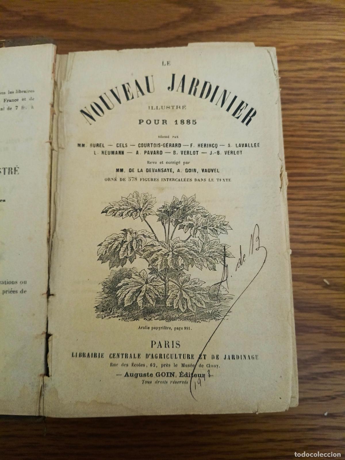 Libros antiguos: LE NOUVEAU JARDINIER ILLUSTRE POUR 1885. PARIS