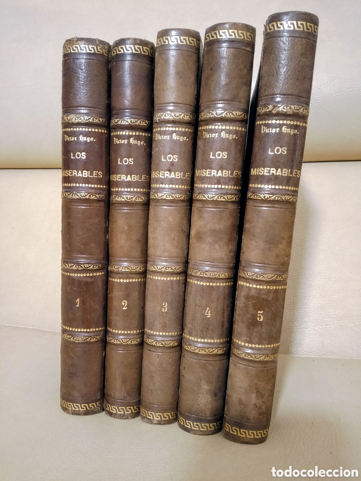 Libros antiguos: LOS MISERABLES - Victor Hugo - 4 Tomos (1863) Gaspar y Roig. Limpios