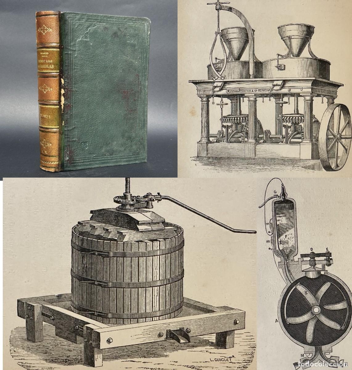 Antiquarische B&uuml;cher: a&ntilde;o 1877 - LAS INDUSTRIAS AGRICOLAS QUE SE EXPLOTAN EN ESPA&Ntilde;A - GRABADOS - HARINA - CA&Ntilde;AMO - LINO-