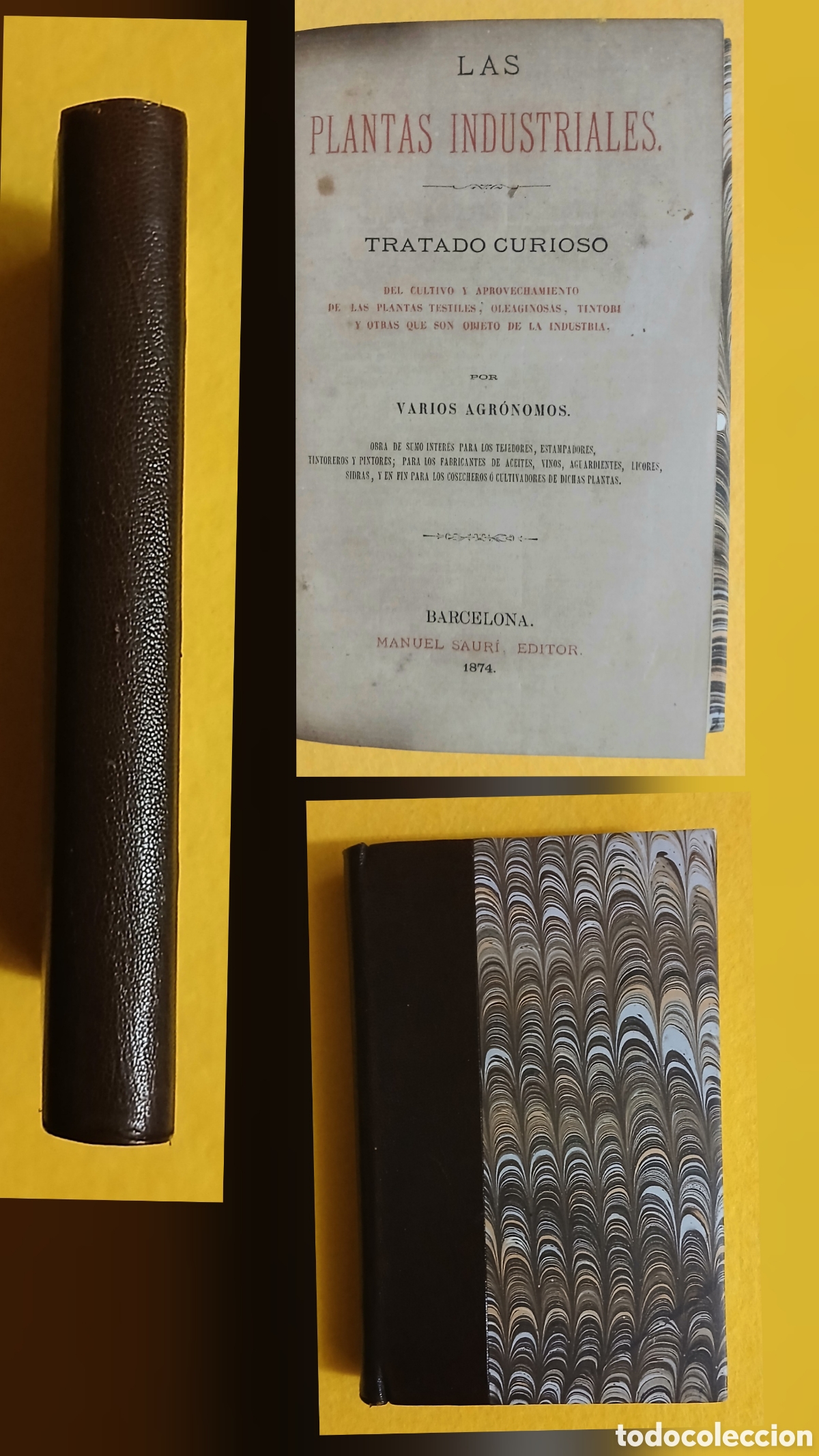 Libros antiguos: Las plantas industriales, tratado curioso