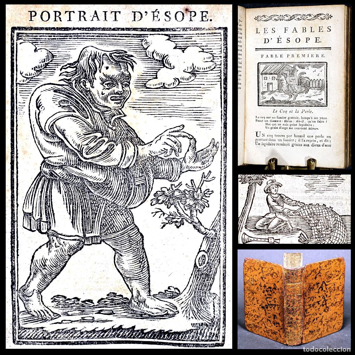 Libros antiguos: A&ntilde;o 1798 Las f&aacute;bulas de Esopo ilustradas con numerosos grabados incluyendo el famoso frontispicio