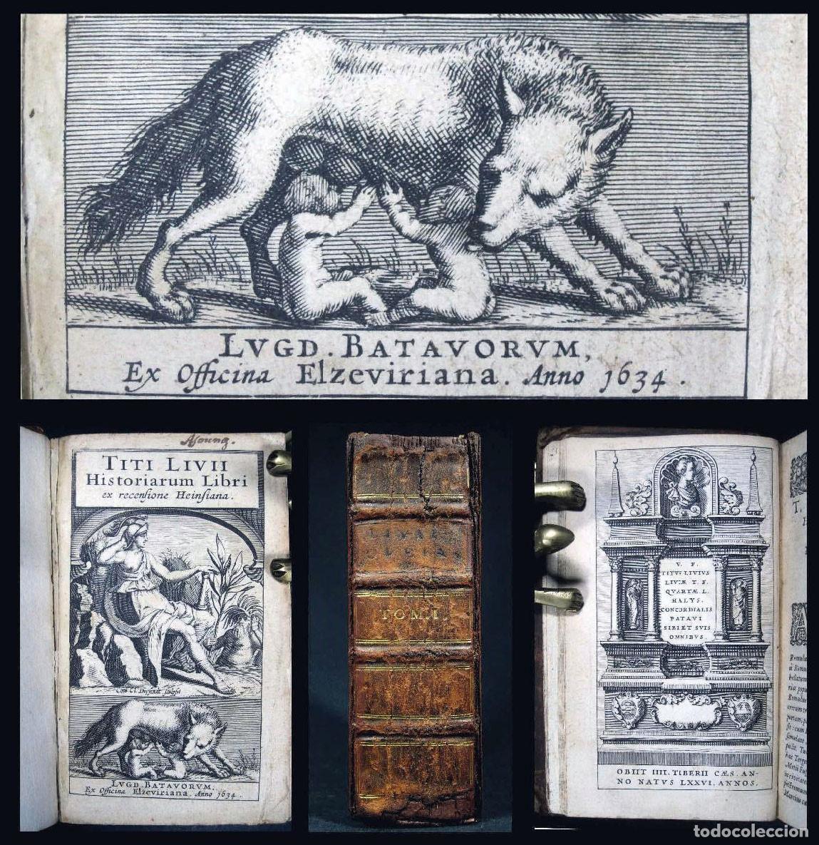 Libros antiguos: A&ntilde;o 1634 Primera edici&oacute;n Historiarum Ab Urbe Condita Tito Livio Antigua Roma Elzevir Grabado