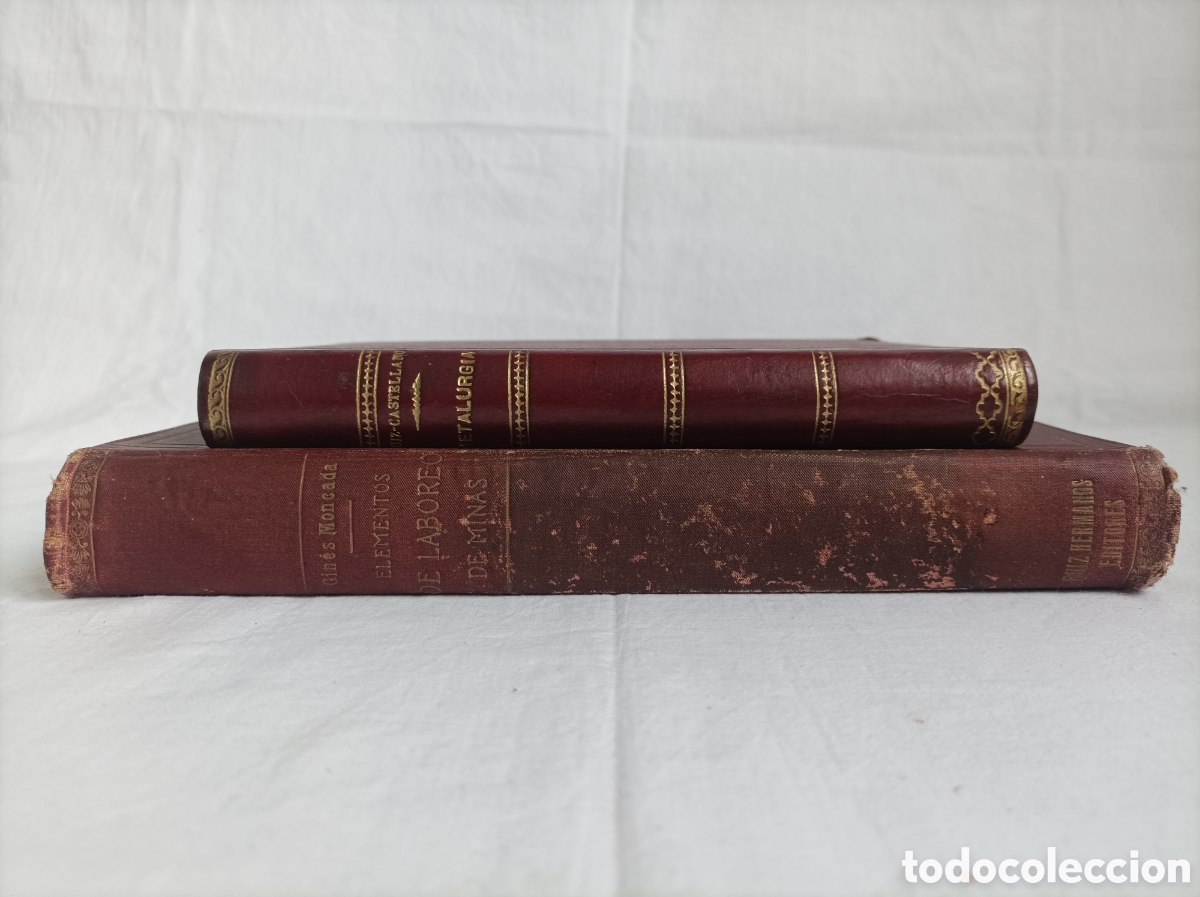 Libros antiguos: LABOREO DE MINAS Y METALURGIA. 1912 Y 1906. Dos libros.