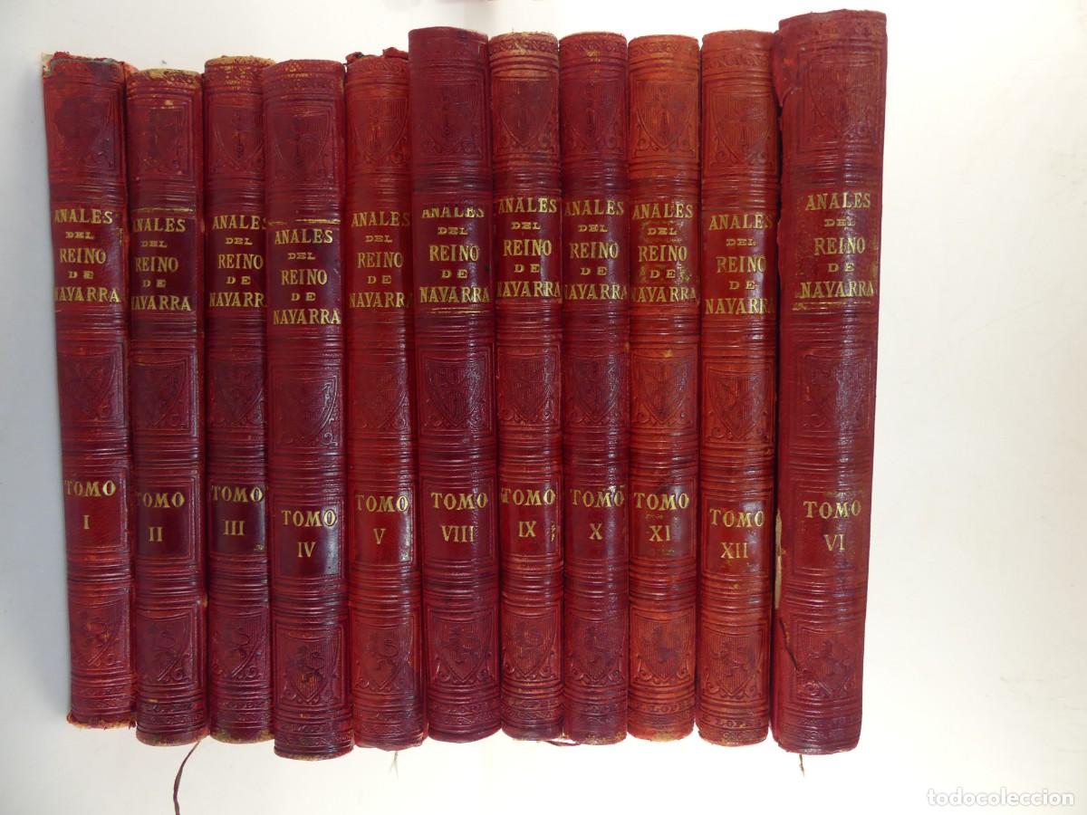 Libros antiguos: 11 TOMOS ANALES DEL REINO DE NAVARRA POR P.JOSE DE MORET