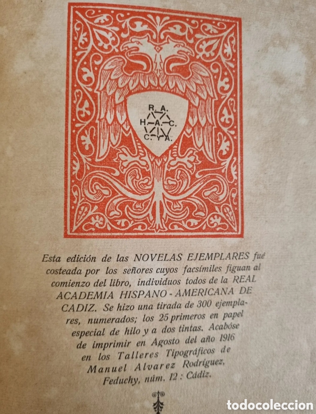 Libros antiguos: Novela ejemplar 1916