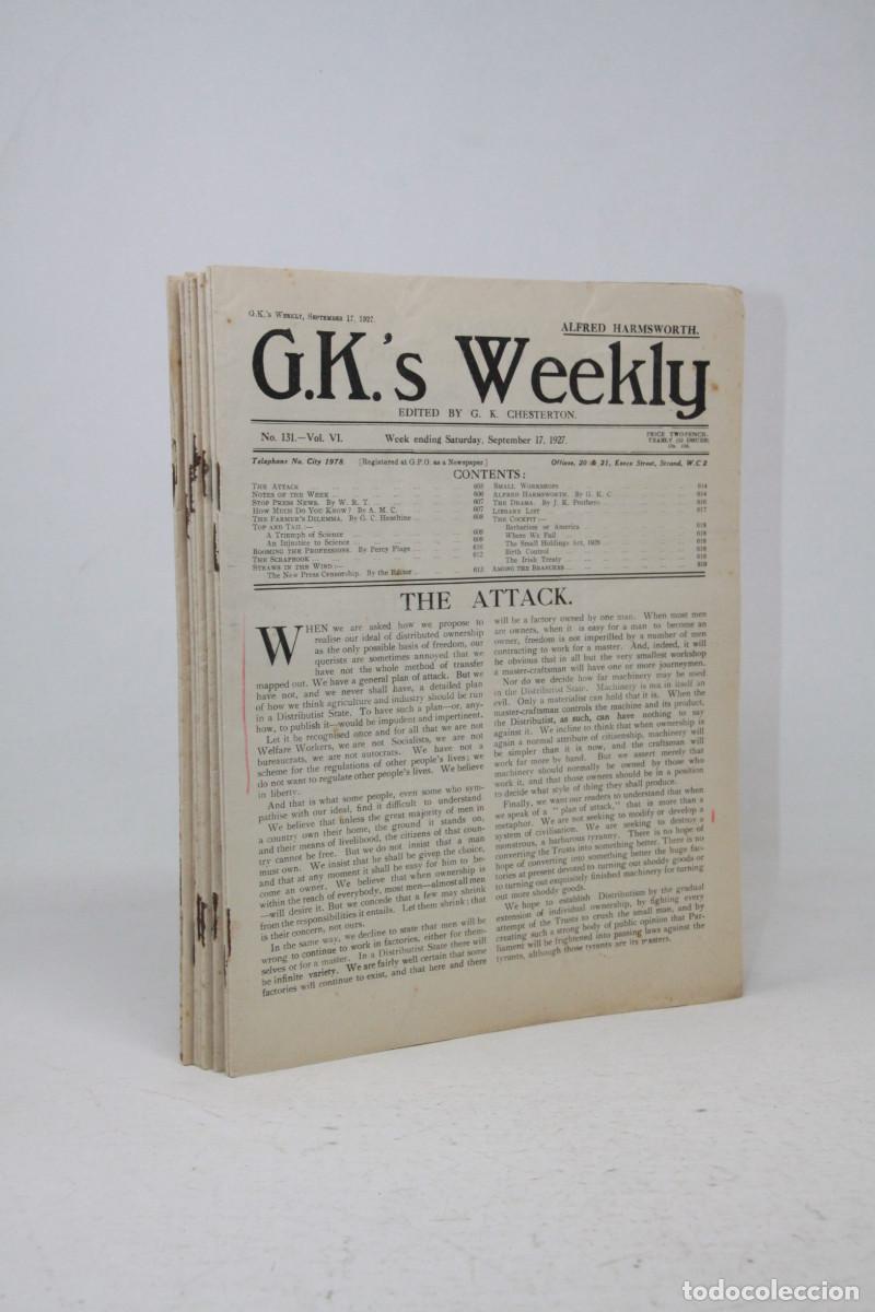 Libros antiguos: G.K. Chesterton - G.K. 's Weekly (lot de 64 n&uacute;meros & 3 de The New Witness