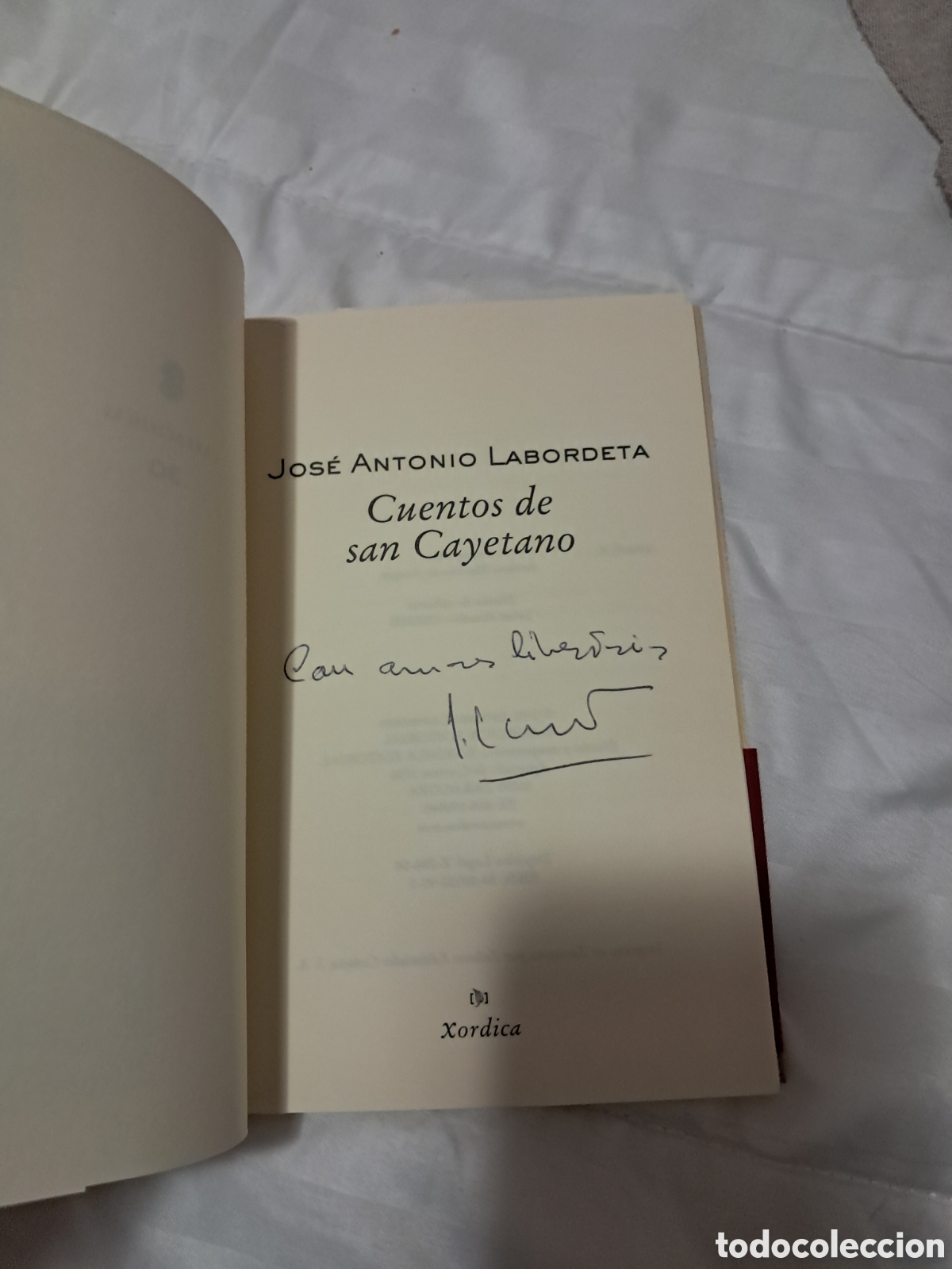 Libros antiguos: Libro de Jos&eacute; Antonio Labordeta &rdquo; cuentos de San Cayetano&rdquo; firmado por el autor