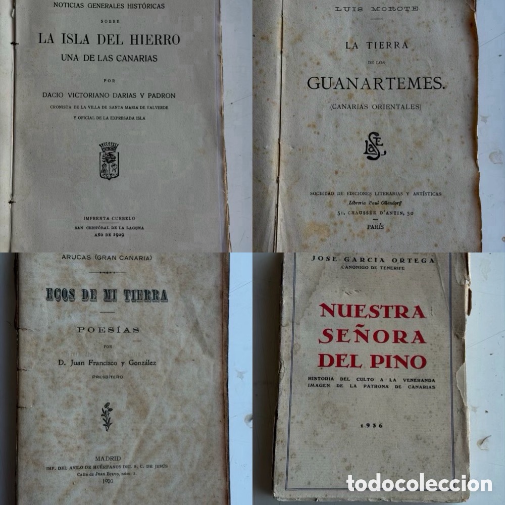 Libros antiguos: LITERATURA CANARIA. 4 LIBROS RAROS