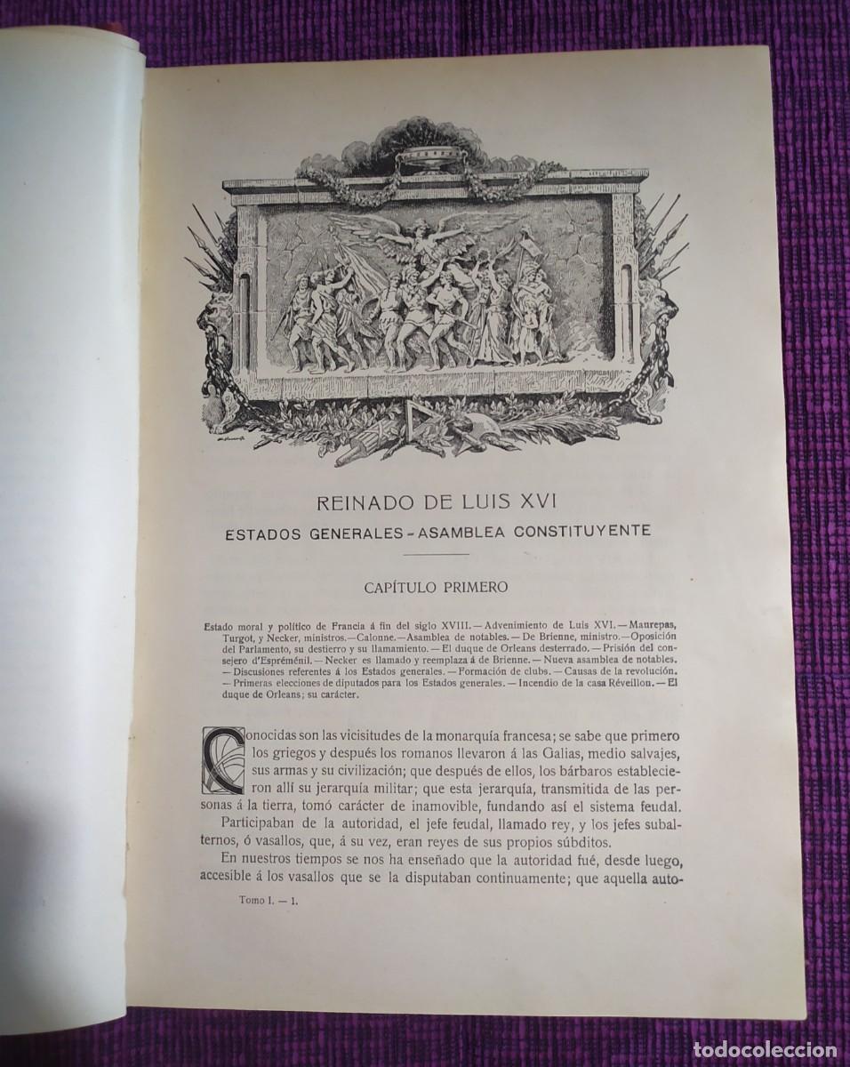 Libros antiguos: &ldquo;HISTORIA DE LA REVOLUCI&Oacute;N FRANCESA&rdquo; (2 TOMOS) - Foto 7