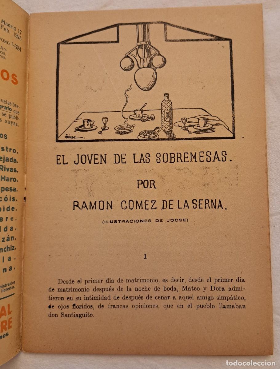 Libros antiguos: El joven de las sobremesas. Ram&oacute;n G&oacute;mez de la erna - Foto 2
