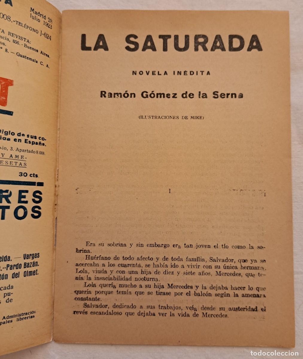 Libros antiguos: La saturada. Ram&oacute;n G&oacute;mez de la Serna. - Foto 2