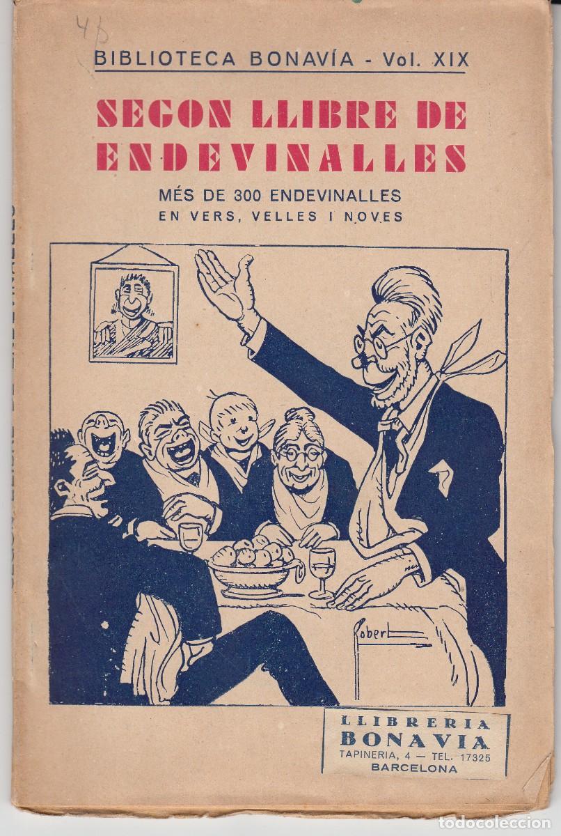 Libros antiguos: SEGON LLIBRE DE ENDEVINALLES - BIBLIOTECA BONAV&Iacute;A