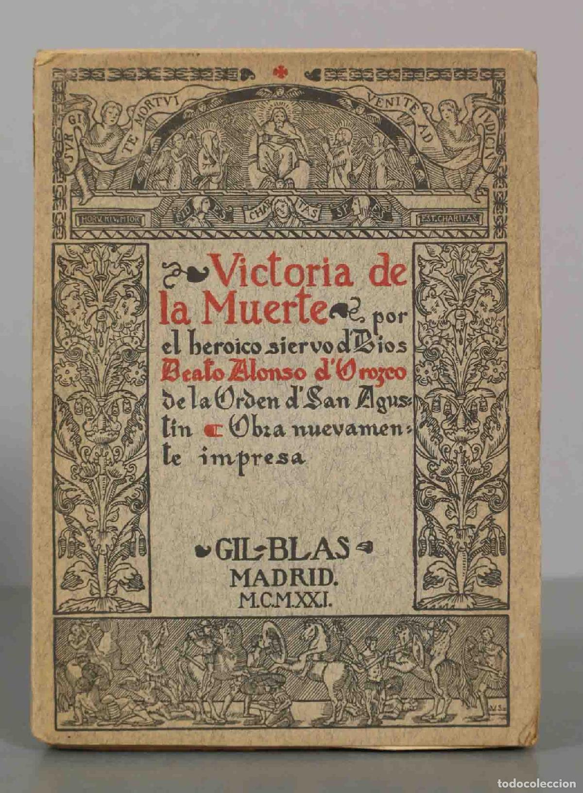 Libros antiguos: Victoria de la muerte - Beato Alonso de Orozco - Ed. Gil-Blas