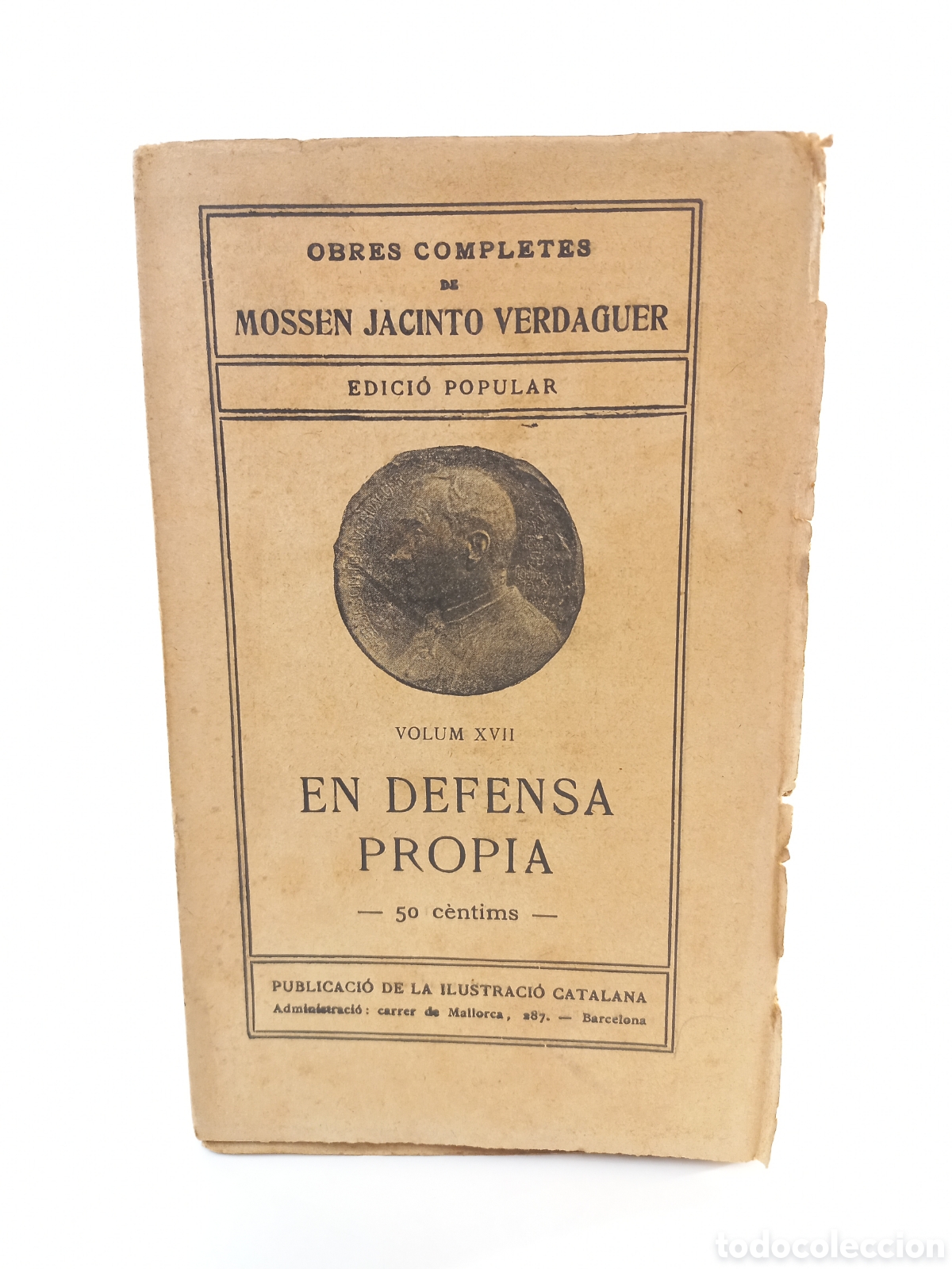 Libros antiguos: En defensa propia. Jacinto Verdaguer. Ilustraci&oacute; Catalana. Catal&aacute;n.