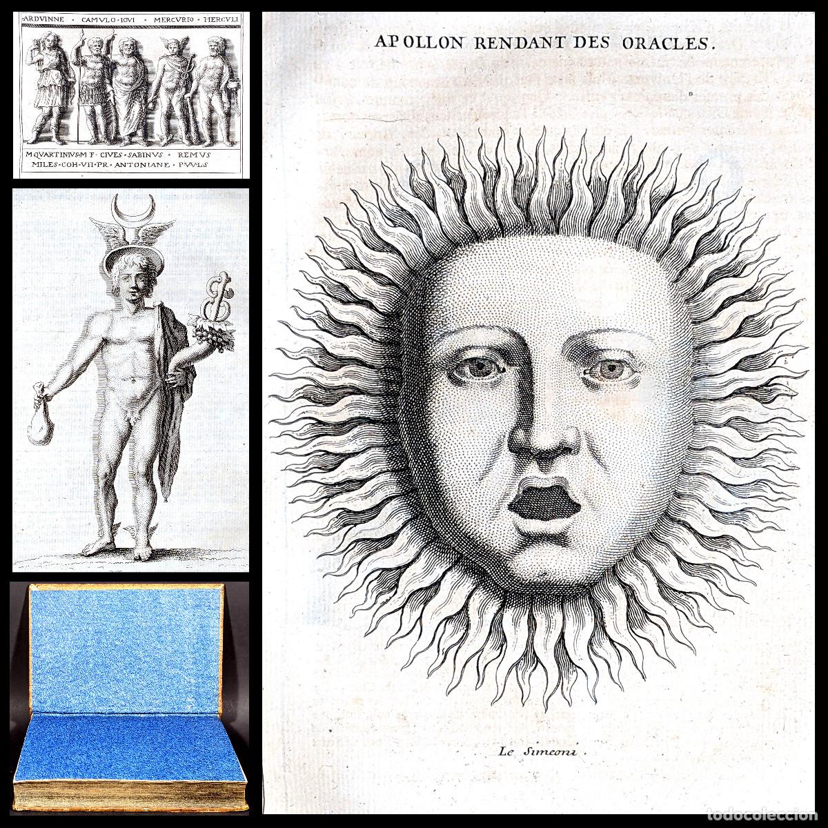 Libros antiguos: A&ntilde;o 1752 Mitolog&iacute;a Galos China India Cibeles Mercurio Am&eacute;rica grabados Historia Universal 25 cm