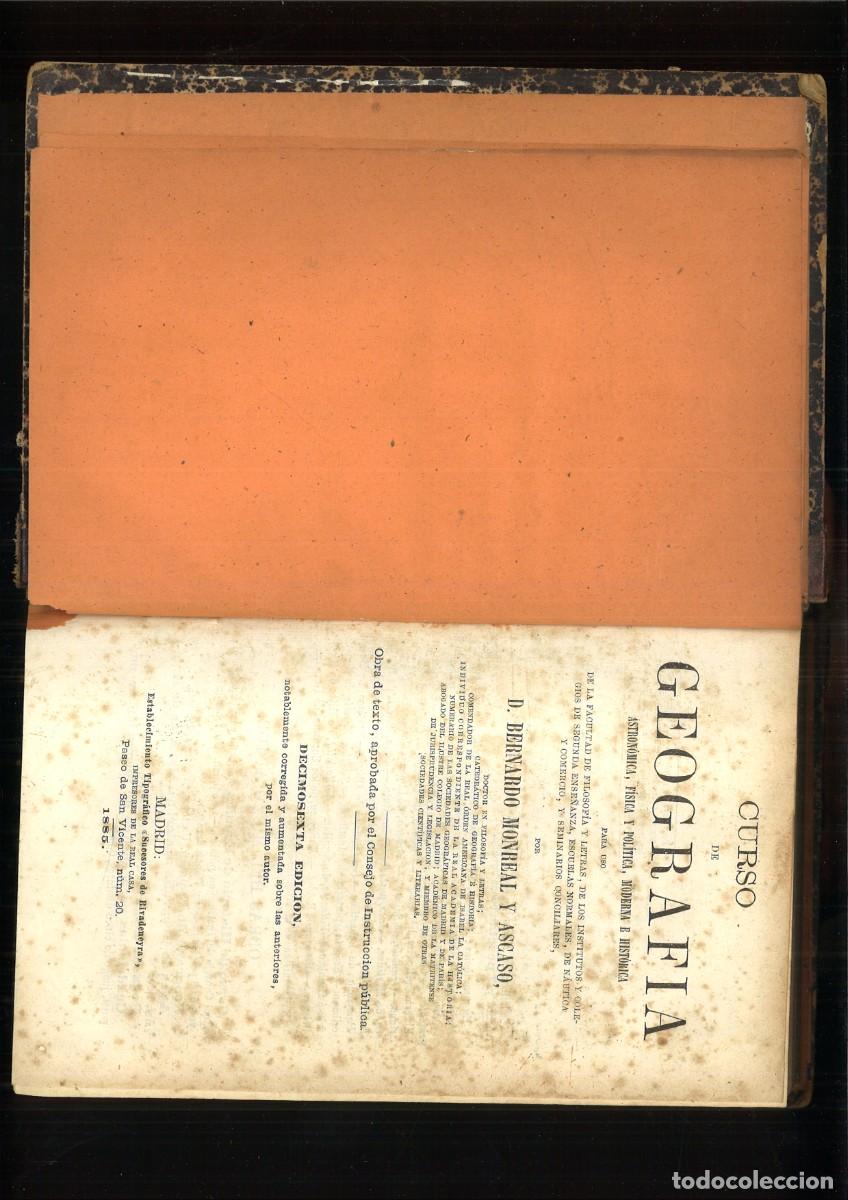 Libros antiguos: CURSO DE GEOGRAFIA. ASTRONOMICA, FISICA Y POLITICA MODERNA E HISTORICA. Bernardo Monreal