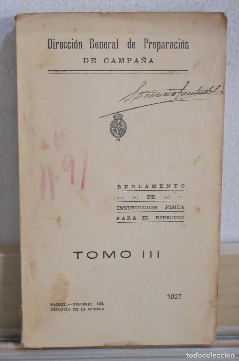 Libros antiguos: Reglamento de instrucci&oacute;n f&iacute;sica para el ejercito, tomo III