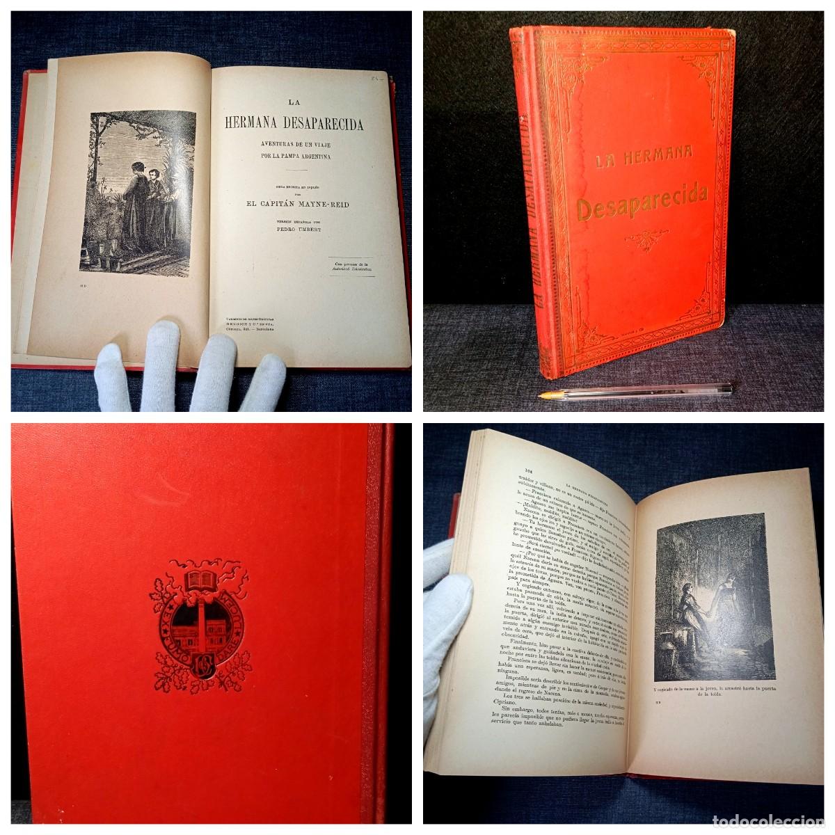 Libros antiguos: ⚜️ M11. La hermana desaparecida. Mayne-Reid. Henrich y C&iacute;a, 1913. Ver descripci&oacute;n