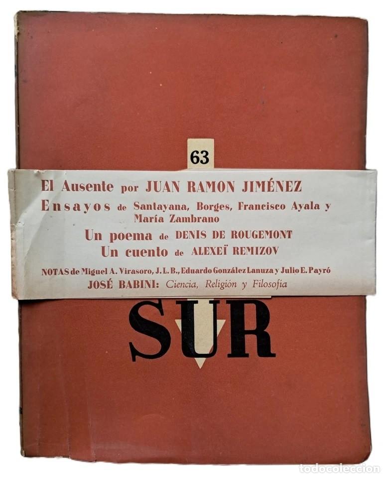 Libros antiguos: Borges, Jorge Luis - Los avatares de la tortuga - Revista Sur n&deg; 63 - (1939)