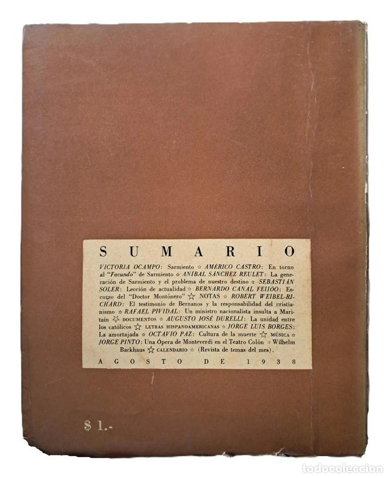 Libros antiguos: Borges, Jorge Luis - Comentario al libro La Amortajada, de M. L. Bombal - (1938) - Foto 2