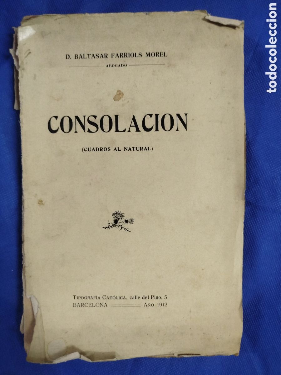 Libros antiguos: Baltasar Farriols, Consolaci&oacute;n (cuadros al natural)