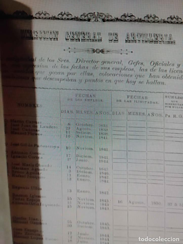 Libros antiguos: Plana Mayor del Ej&eacute;rcito Escalaf&oacute;n General 1852 Ej&eacute;rcito M&eacute;xicano - Foto 3