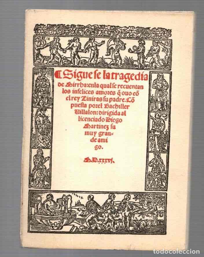 Libros antiguos: TRAGEDIA DE MIRRHA POR CRISTOBAL DE VILLALON. SERIE ESCOGIDA DE AUTORES ESPA&Ntilde;OLES I, 1926