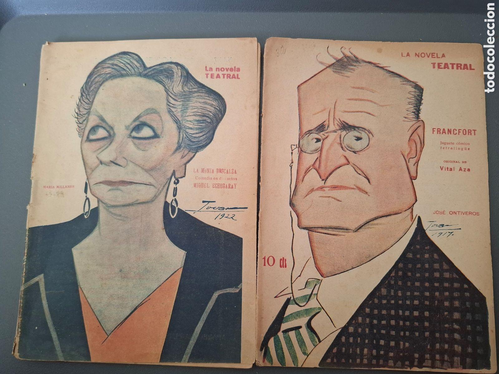 Libros antiguos: La monja descalza(Miguel Echegaray)1922- Francfort(Vital Aza)1917