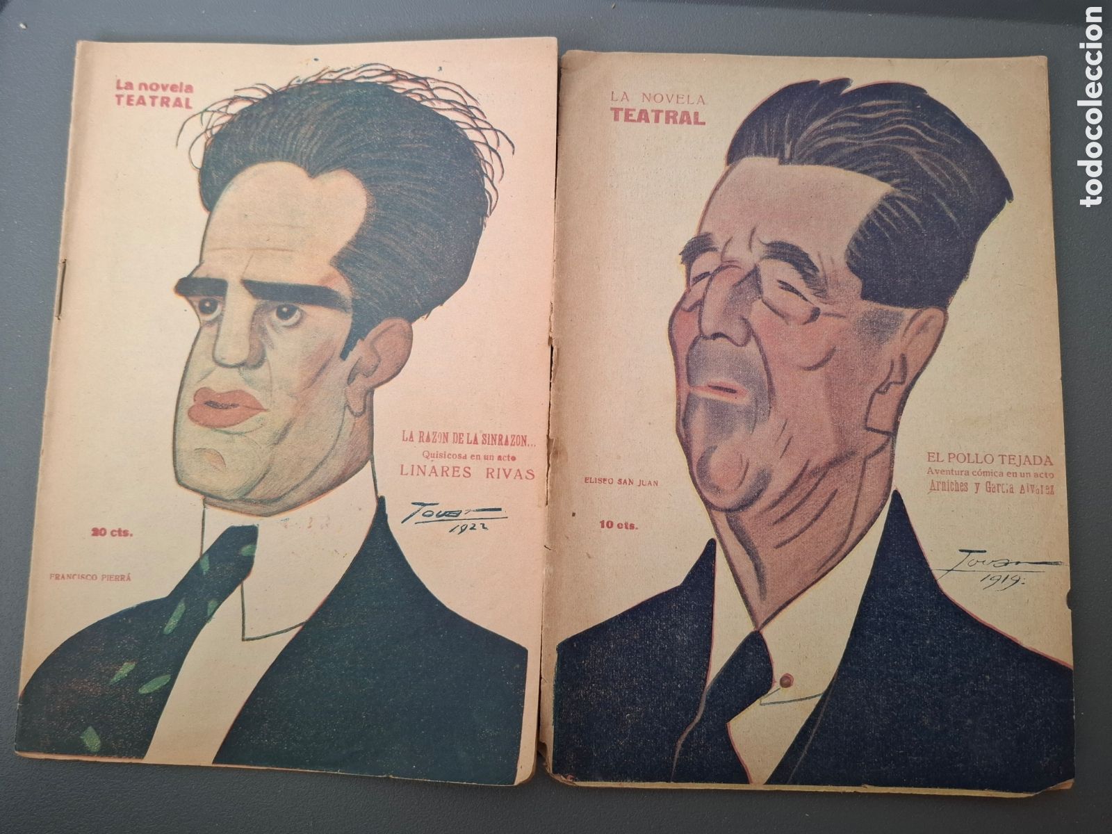 Libros antiguos: La raz&oacute;n de la sinraz&oacute;n(Linares Rivas)1922-El pollo tejada(Arniches y Garcia)1919