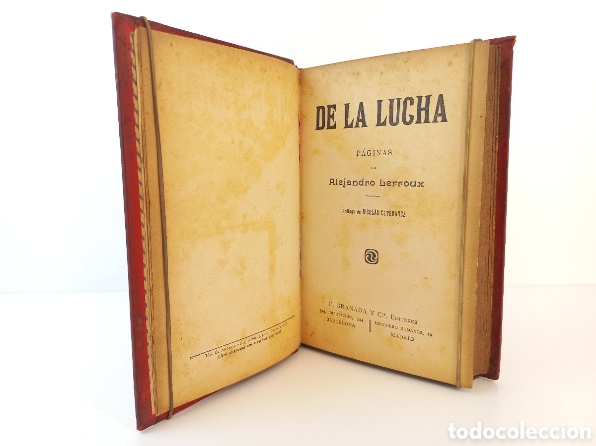Libros antiguos: De la lucha. Alejandro Lerroux. Granada y C&iacute;a Editores. - Foto 5