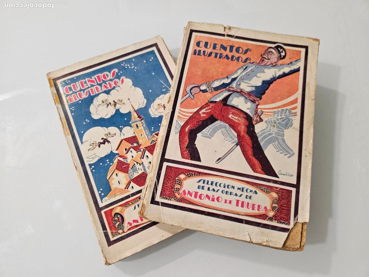 Libros antiguos: Cuentos ilustrados y Cuentos escogidos | Antonio de Trueba | Edita Villa Miranda Ciudad Lineal, 1927