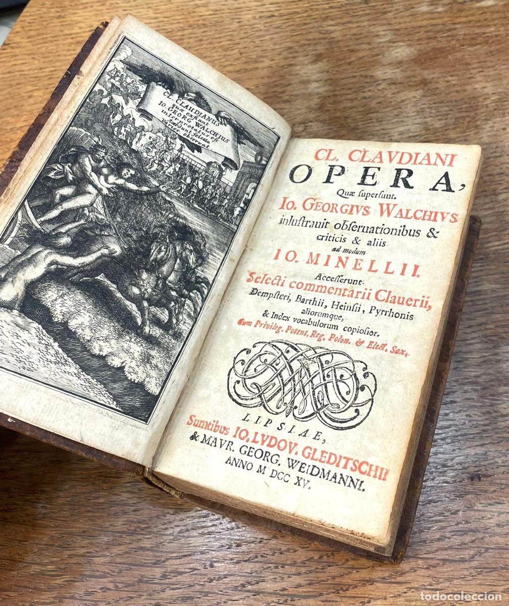 Libros antiguos: CL. CLAUDIANI OPERA. OBRAS DE CLAUDIANO. 1715. LEIPZIG - Foto 1