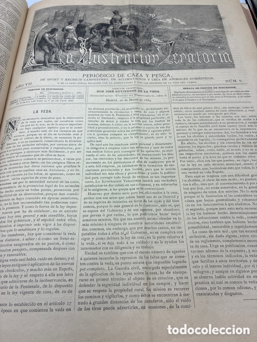 Libros antiguos: La Ilustraci&oacute;n Venatoria. A&ntilde;o 1883. - Foto 10