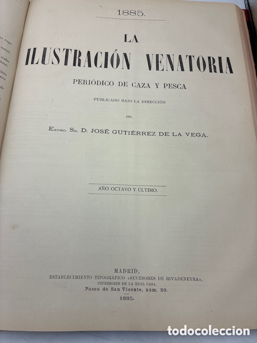 Libros antiguos: La Ilustraci&oacute;n Venatoria. A&ntilde;o 1883.