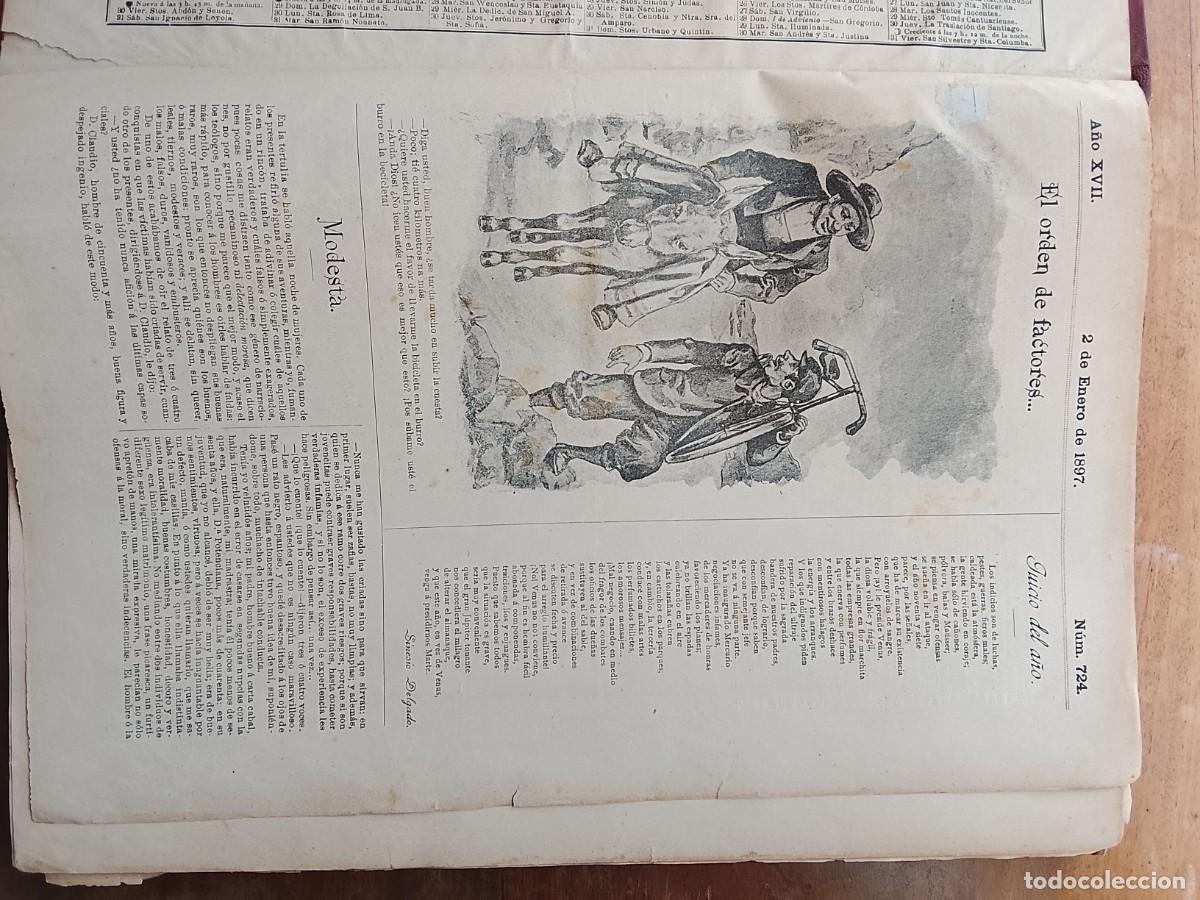 Libros antiguos: Madrid c&oacute;mico 1897, 12 n&uacute;meros, dibujos, vi&ntilde;etas c&oacute;micas - Foto 2