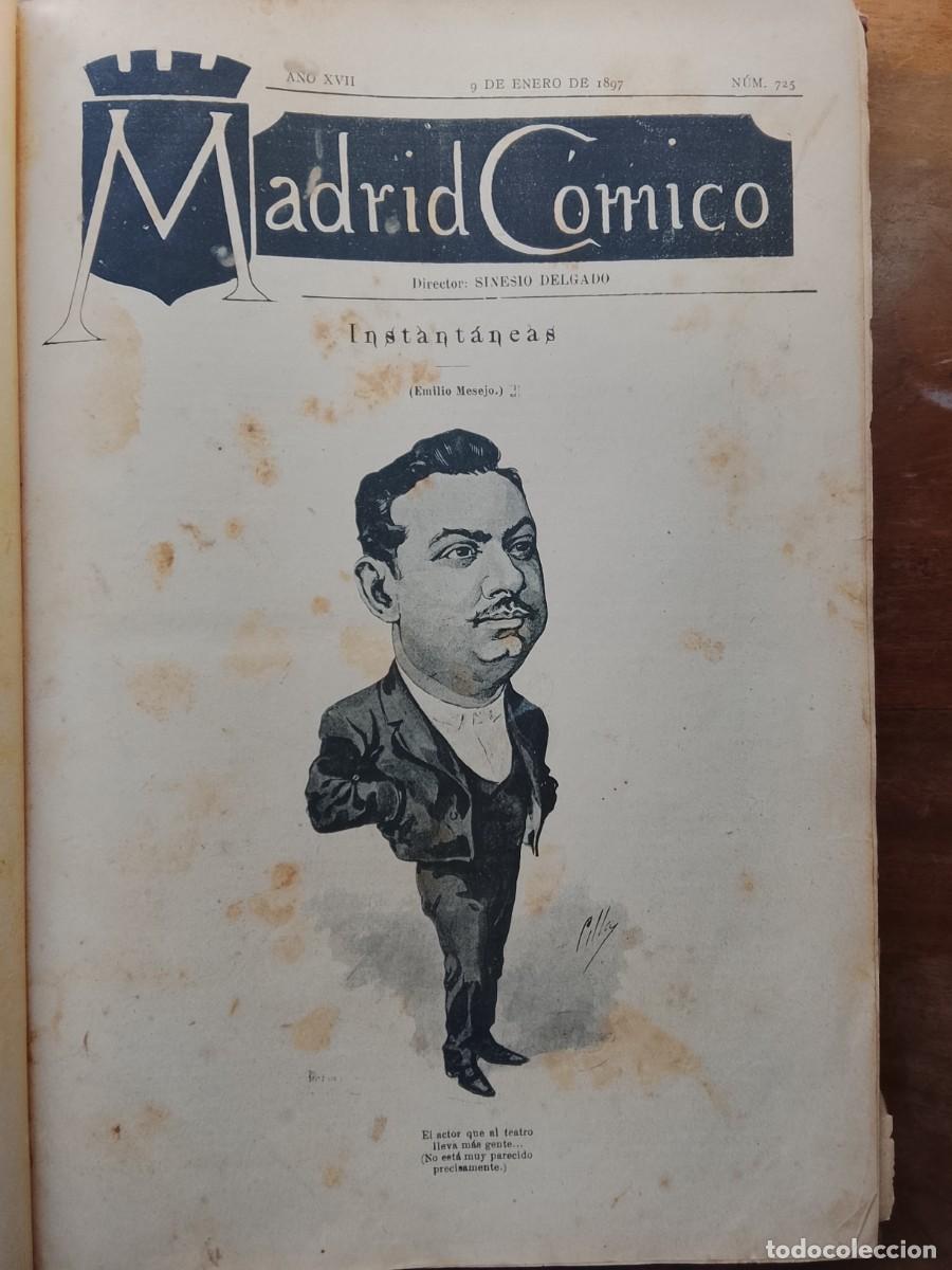 Libros antiguos: Madrid c&oacute;mico 1897, 12 n&uacute;meros, dibujos, vi&ntilde;etas c&oacute;micas - Foto 4