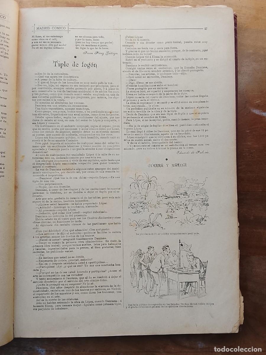 Libros antiguos: Madrid c&oacute;mico 1897, 12 n&uacute;meros, dibujos, vi&ntilde;etas c&oacute;micas - Foto 7