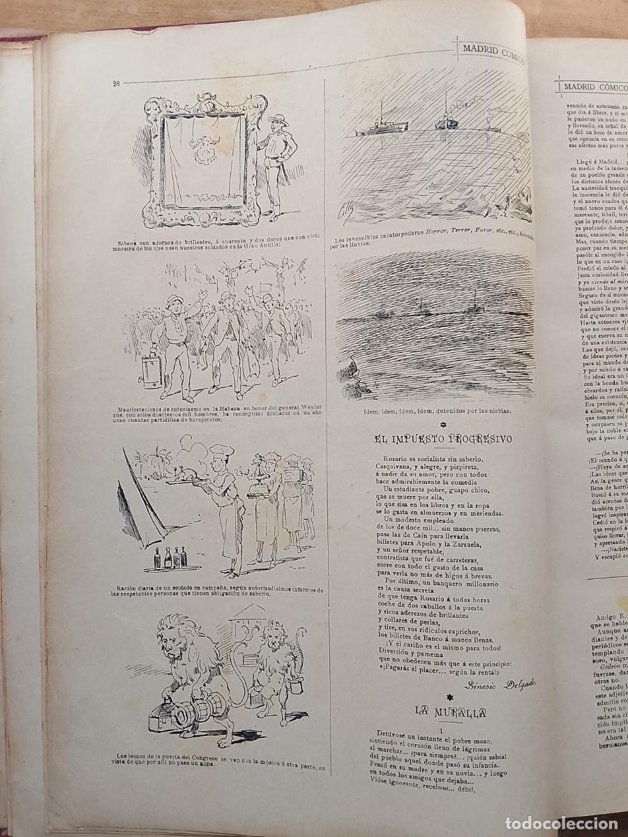 Libros antiguos: Madrid c&oacute;mico 1897, 12 n&uacute;meros, dibujos, vi&ntilde;etas c&oacute;micas - Foto 8