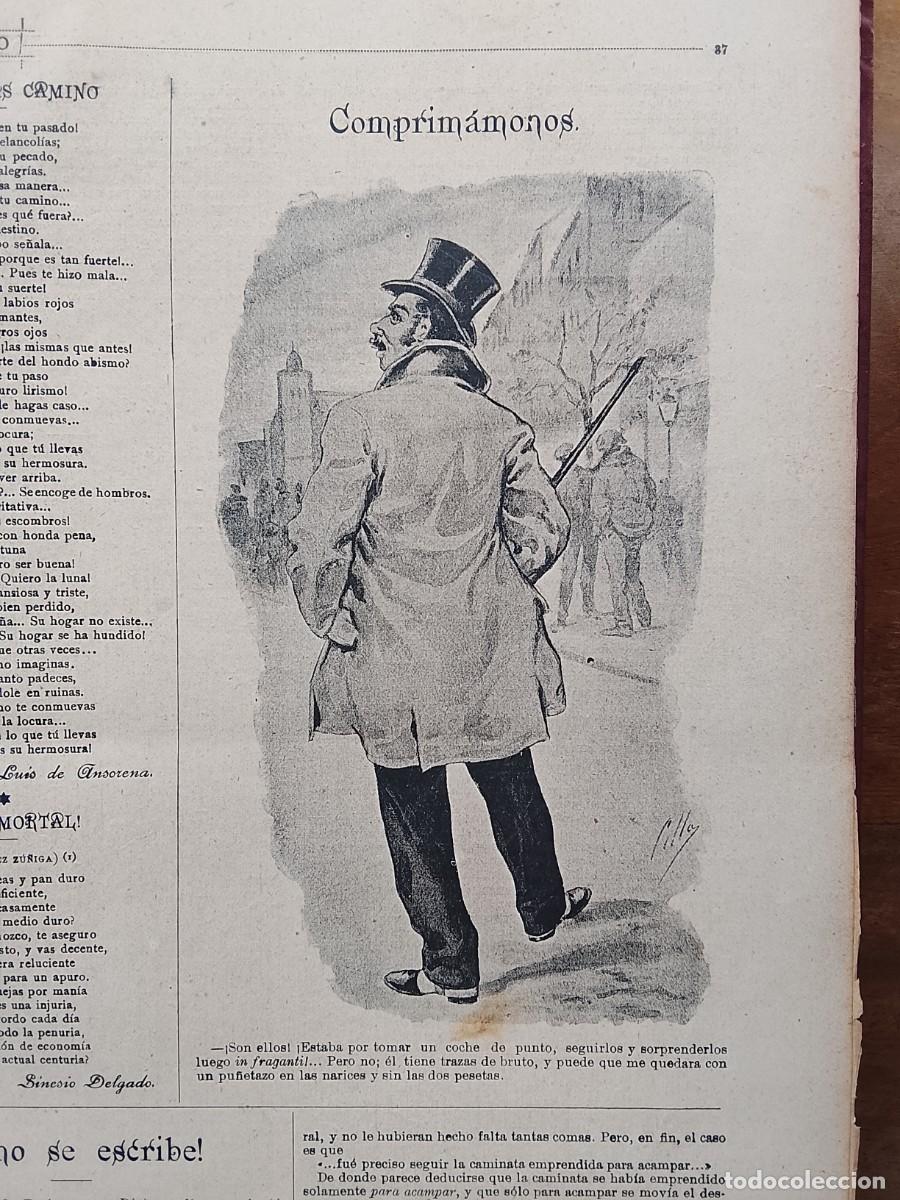 Libros antiguos: Madrid c&oacute;mico 1897, 12 n&uacute;meros, dibujos, vi&ntilde;etas c&oacute;micas - Foto 11