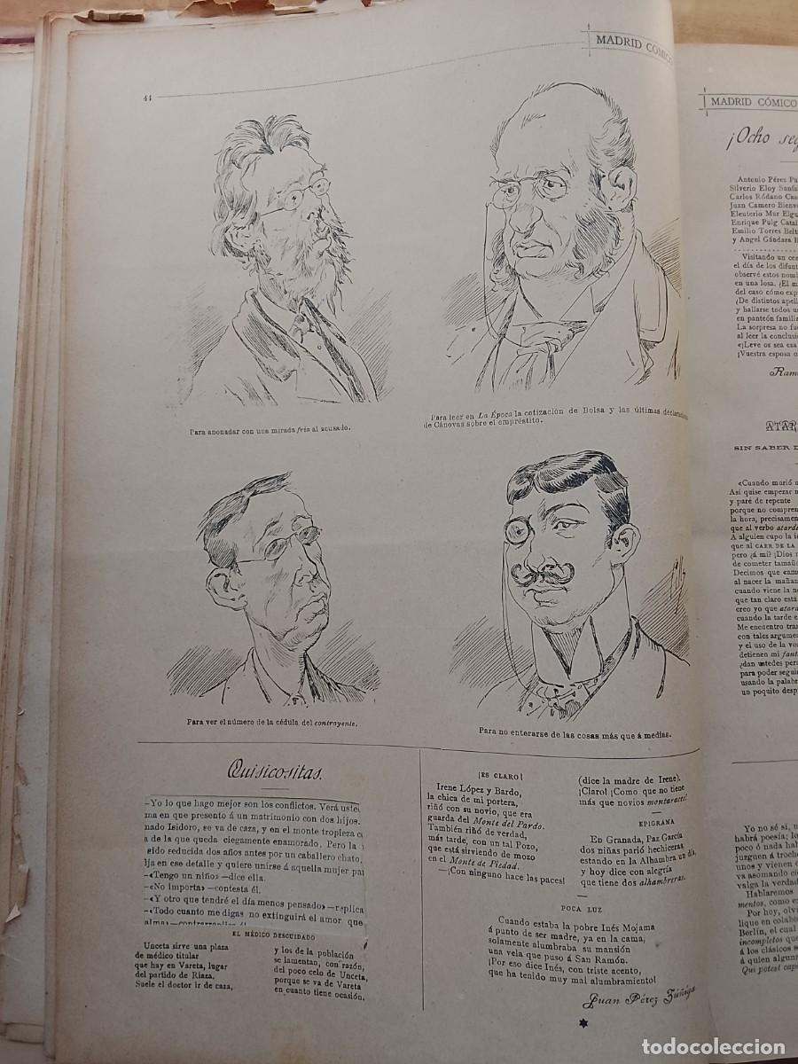 Libros antiguos: Madrid c&oacute;mico 1897, 12 n&uacute;meros, dibujos, vi&ntilde;etas c&oacute;micas - Foto 12